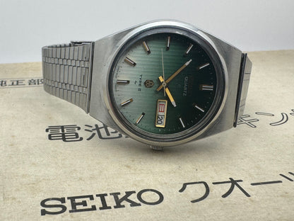 Seiko Quartz Type II – Réf. 4623-8030 – Calibre 4623, Daini Seikosha – cadran dégradé vert – janvier 1977