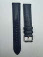 SEIKO Lederarmband RS07S20NY (20–18 mm) - blau mit silberfarbener Dornschließe (JDM)
