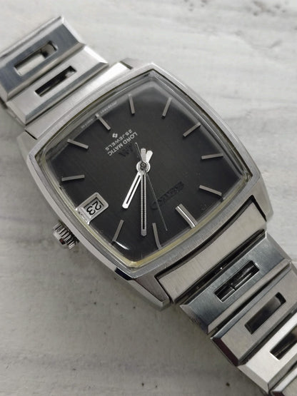 Seiko Lord Matic 5605-5000 – Graues Leinen-Zifferblatt & Original-Stahlband – 25 Jewels, Dezember 1969