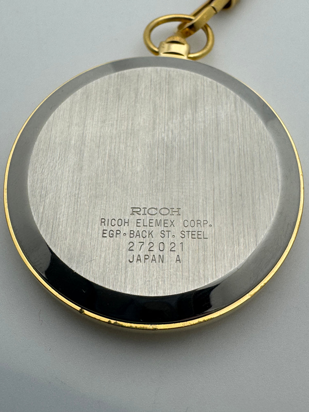 Ricoh Quartz Pocket Watch – Ref. J-272-48-01 – gold-colored – Chain