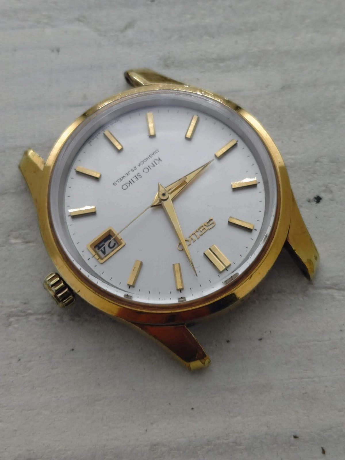 King Seiko 44KS – Ref. 4402-8000 – Caliber 4402A, manual wind with hacking seconds, Daini Seikosha – medallion case back – September 1966 – freshly serviced