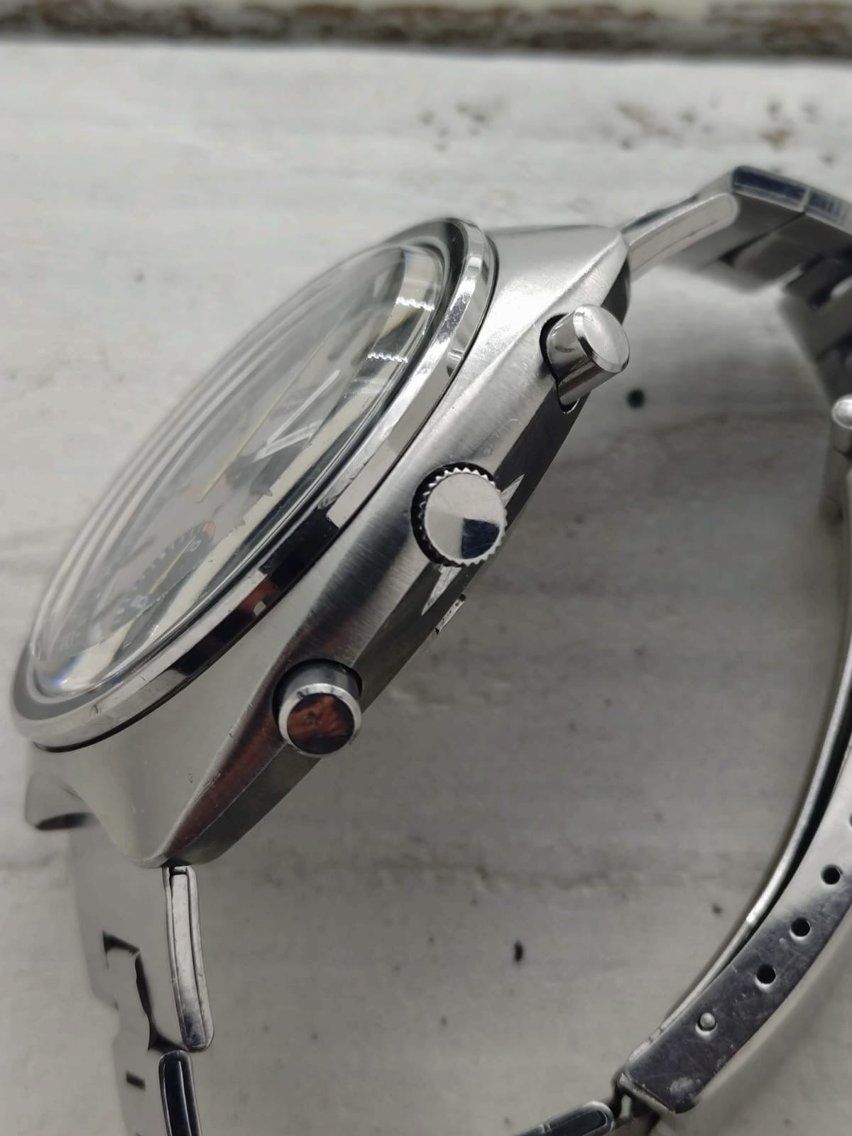 Seiko 5 Sports Speed-Timer 6139-7020 – Caliber 6139, 21 jewels, Suwa Seikosha – champagne dial, original bracelet – November 1971 – freshly serviced