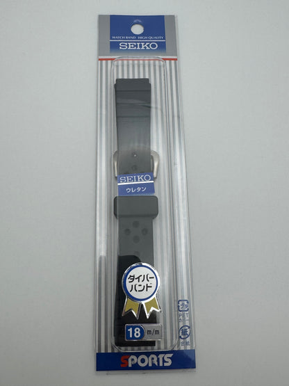 Original Seiko Diver Watch Strap DAL5 (18–16 mm) – black, without spring bars (JDM)