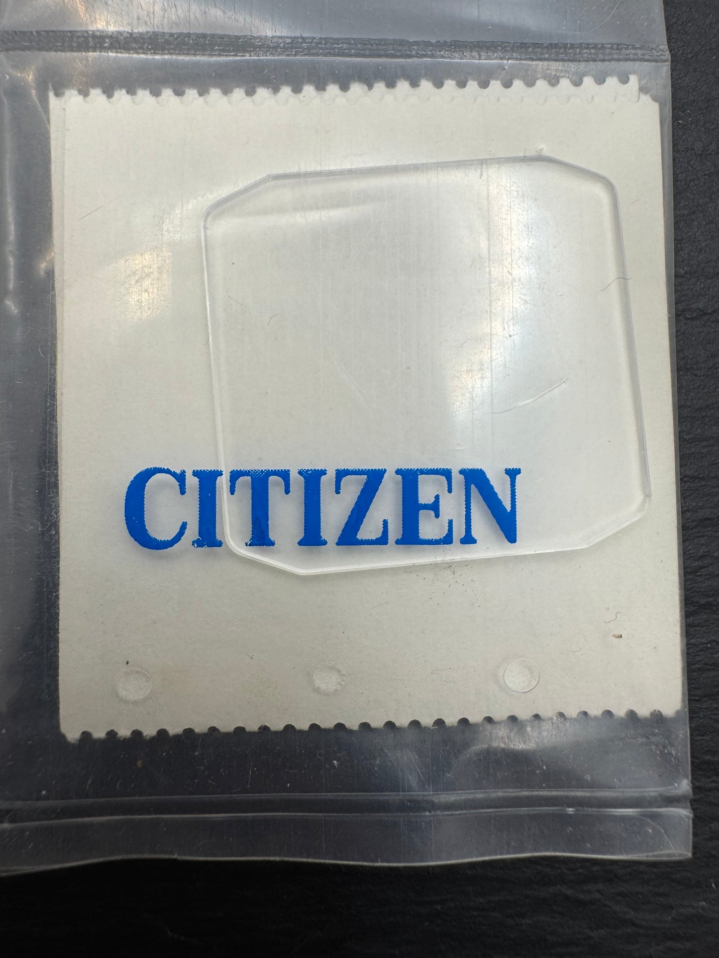 Citizen Watch Crystal 54-95130 – 27.5 × 25.9 mm – Rectangular – Crystal Glass (Mineral Glass) incl. Original Gasket – Vintage Watch Glass – NOS