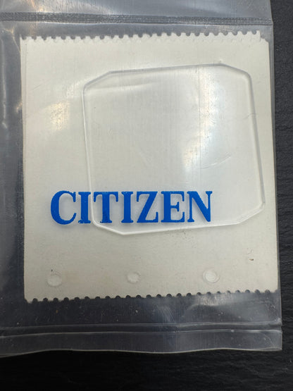 Citizen Watch Crystal 54-95130 – 27.5 × 25.9 mm – Rectangular – Crystal Glass (Mineral Glass) incl. Original Gasket – Vintage Watch Glass – NOS