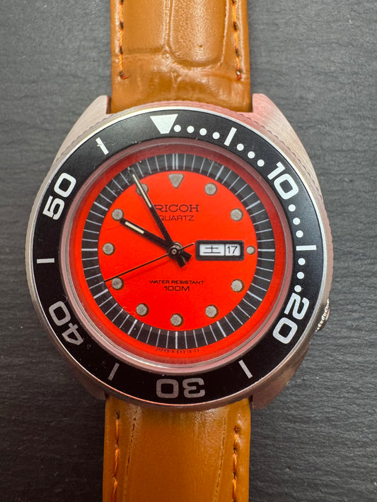 Ricoh Quartz Diver 100M – Ref. 643018 – Day-Date – Vintage Japan