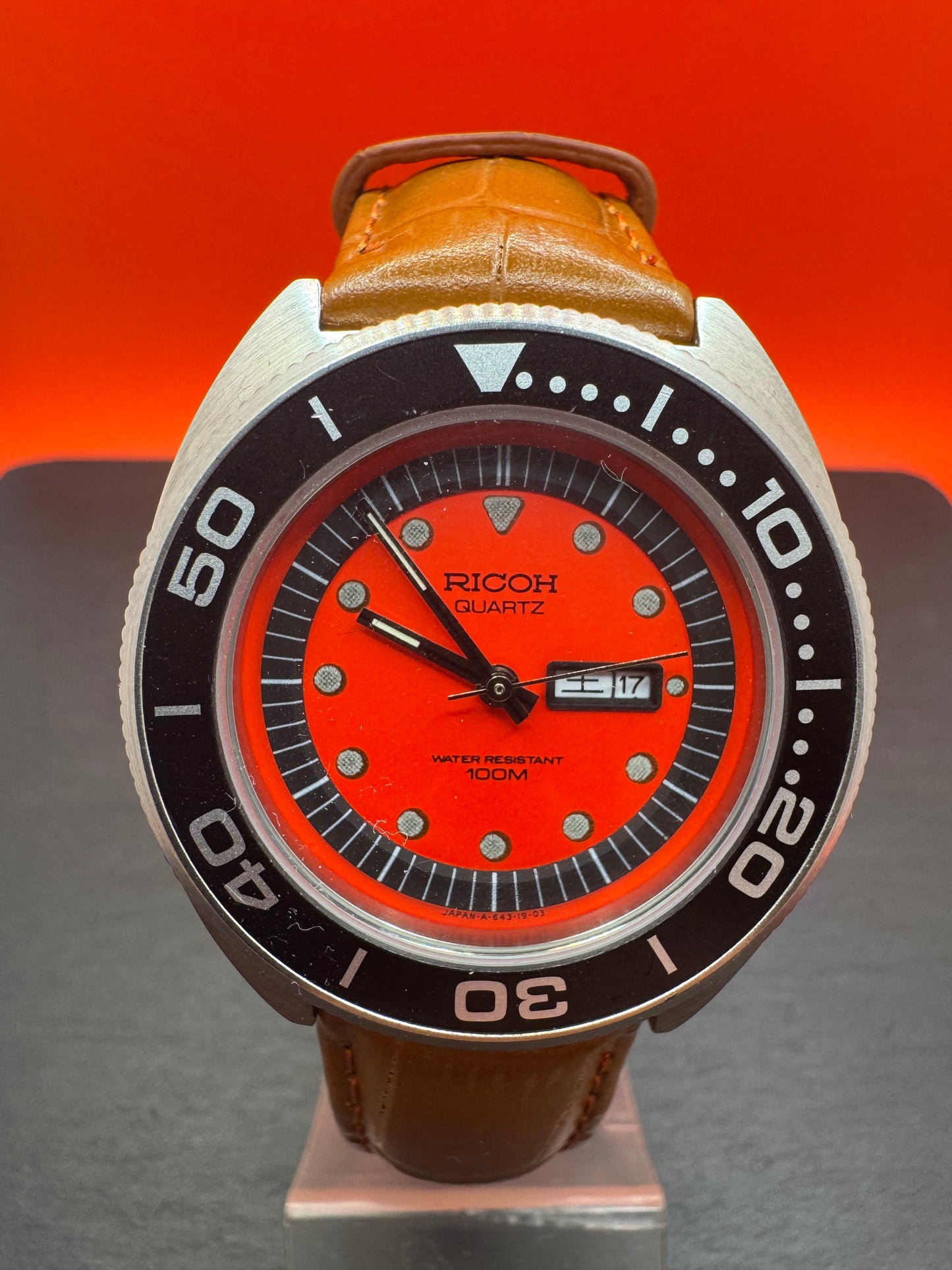 Ricoh Quartz Diver 100M – Ref. 643018 – Day-Date – Vintage Japan