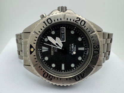 Seiko AGS Titanium Scuba 200 m – Réf. 5M43-0B70 – avril 1996 – fraîchement révisée