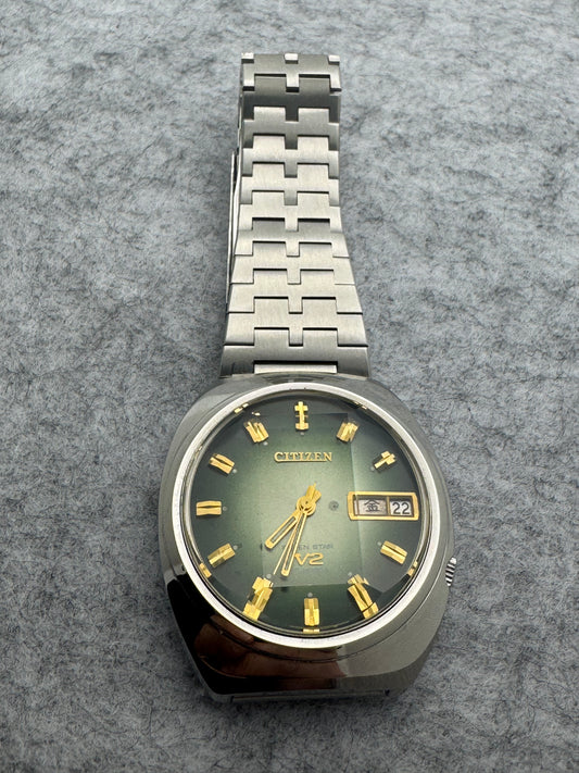 Citizen Seven Star V2 – 26 Jewels – grünes Verlaufszifferblatt – März 1973 – frisch revidiert