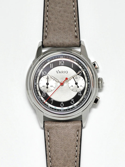 Vario Empire - White Tuxedo Tachymètre Chronograph Watch