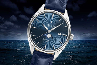 Atlantic Worldmaster 1888 Automatik NE Mondphase – Lederband (42 mm)