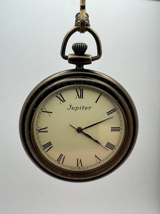 Orient Jupiter Taschenuhr Ref. B05210-00 BJ Quarz – bronzefarbene Ausführung mit originaler Kette