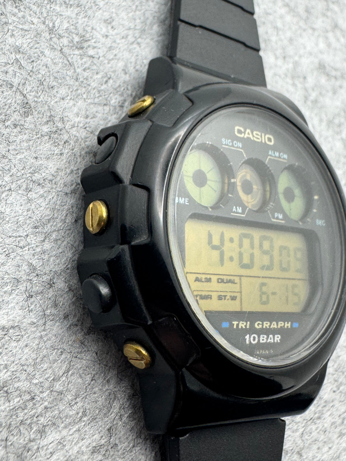 Casio Tri-Graph TGW-10 – um 1988 - Modul 827 – seltene digitale Analogsimulation der späten 1980er – revidiert, neues Band