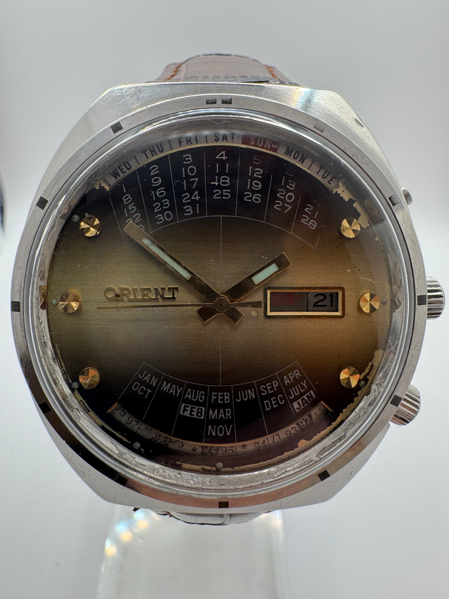 Orient Kalenderuhr „Multi-Calendar“ - Referenz Y469672-4A – Japan, ca. 1970er Jahre