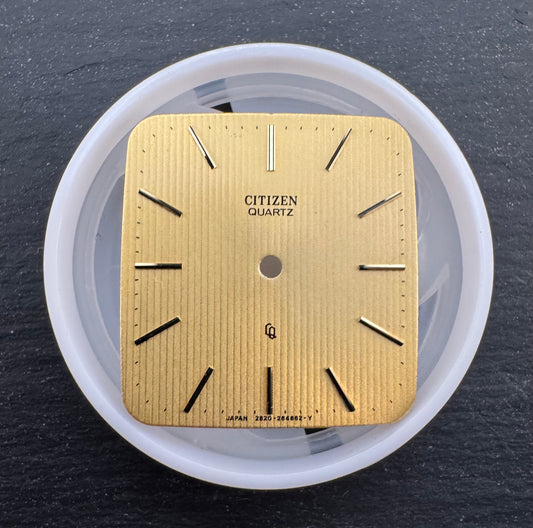 Citizen Quartz Dial – Gold, rectangular (Ref. 6-264662) - NOS