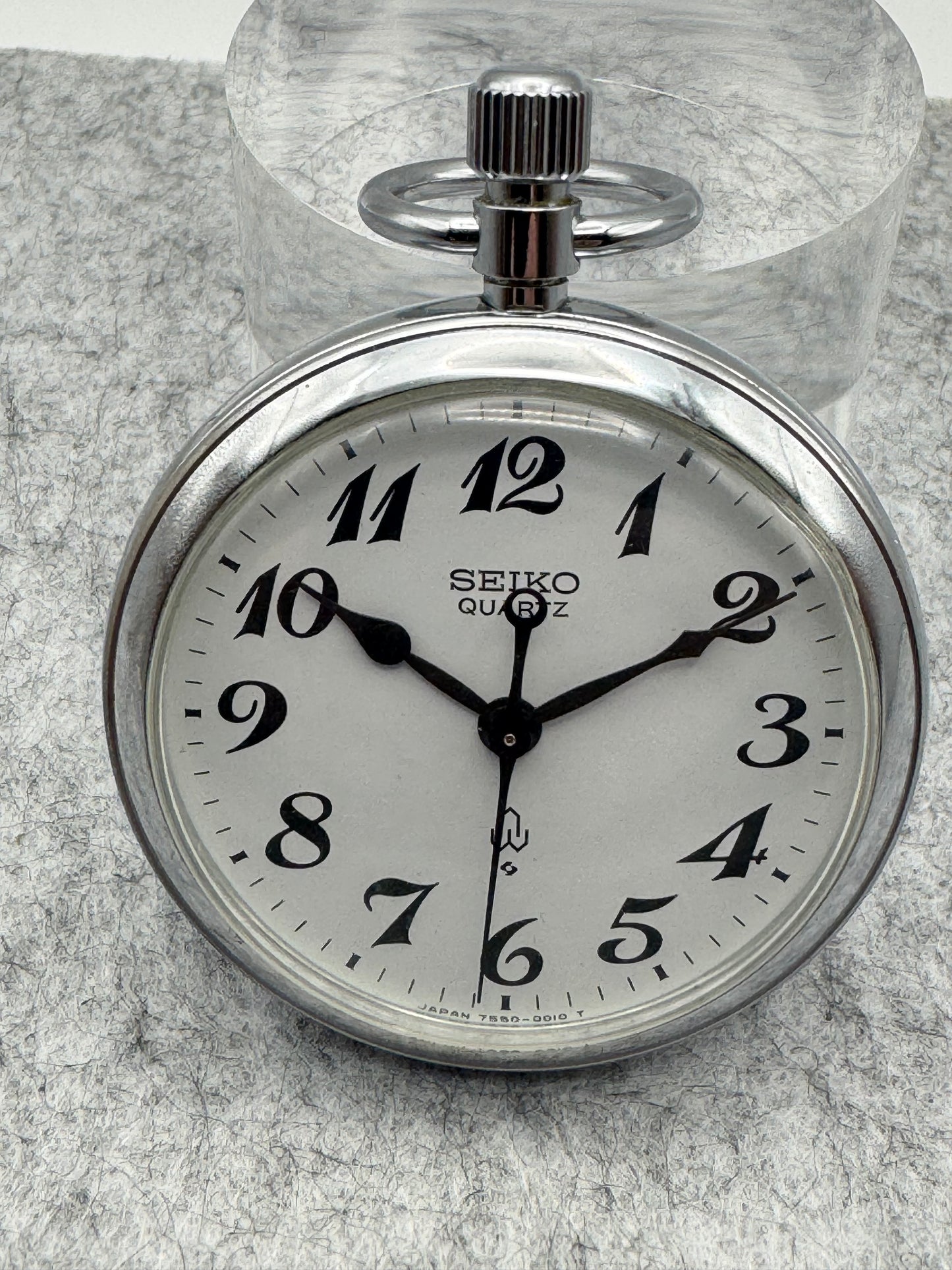 Seiko Quartz Railwayman's Pocket Watch (1985) – Ref. 7550-0010