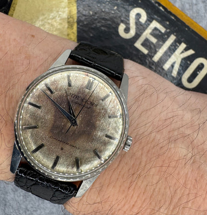 Seiko Crown Special J14100 – Cadran Tropical – Cal. 341, 23 rubis – fraîchement révisée d'une collection d'horloger japonais
