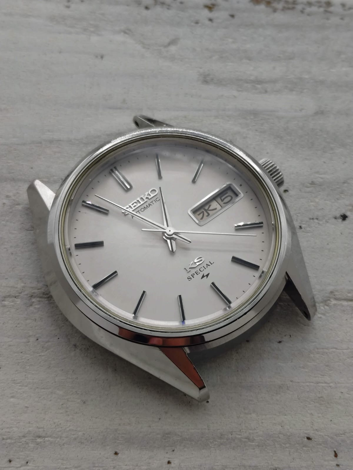 King Seiko Special 5256-8010 – Caliber 5256A, Daini Seikosha – the last King Seiko – service anniversary watch of Nagoya Neji Seisakusho, March 1975 – freshly serviced