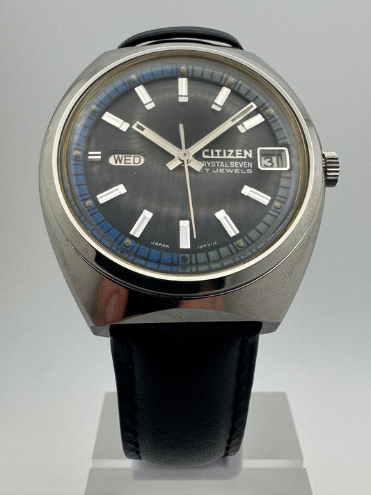 Citizen Crystal Seven Automatic 27 Jewels (ACSS 2932 Y) – Parawater – Tag/Datum – Mai 1968, in frisch in Japan revidiert