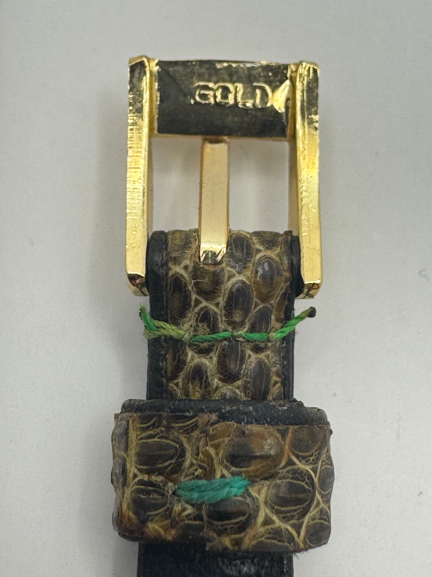 Vintage NOS Lizard Watch Strap in Honey Brown, 9 mm – also suitable for fixed spring bars (clip closure), with box (Japan)