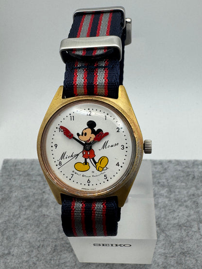 Seiko Tomony Disney Time Mickey Mouse 5000-7000 – Handaufzug – 1970er – Zeiger als Mickeys Arme