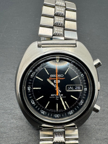 Seiko 5 Sports JDM Speed-Timer 7017-6010 – Caliber 7017, flyback chronograph with inner bezel, Daini Seikosha – February 1971 – freshly serviced