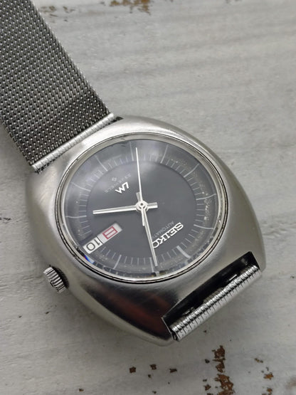 Seiko Lord Matic 5606-6000 – Aug. 1972 – schwarzes Dial, Day-Date, revidiert