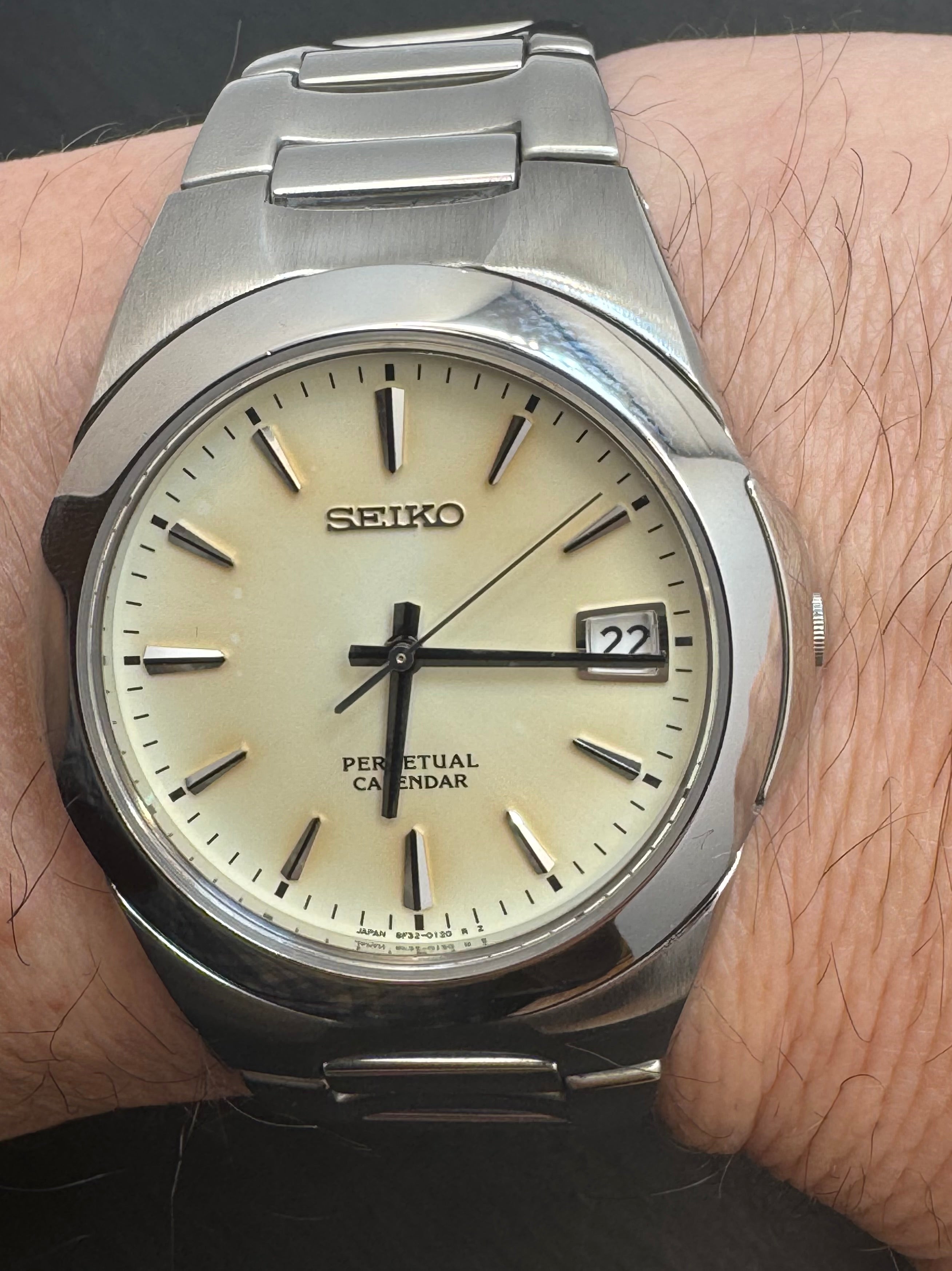 Seiko Perpetual Calendar – Ref. 8F32-0130 (Tropical Dial