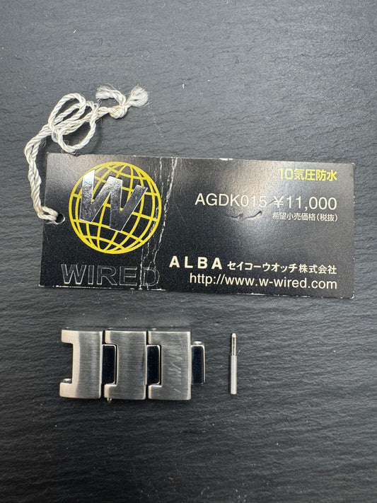 WIRED (Seiko) – Replacement Bracelet Link Stainless Steel – Model AGDK015 – SINGLE LINK (1 Piece) – like new (NOS)