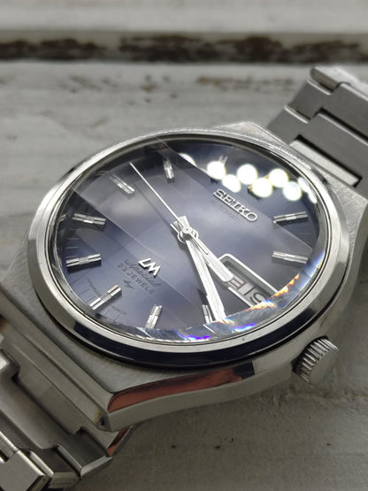 Seiko Lord Matic Special 5206-6090 – Calibre 5206, 23 rubis, Daini Seikosha – cadran bleu, verre minéral triple facette – novembre 1972 – fraîchement révisée