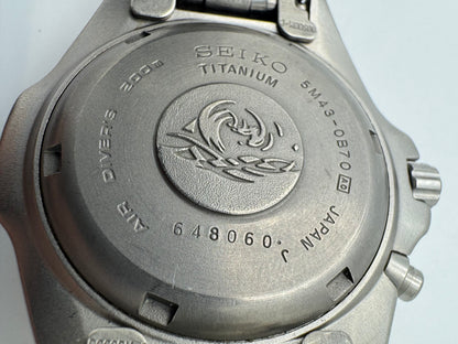 Seiko AGS Titanium Scuba 200 m – Réf. 5M43-0B70 – avril 1996 – fraîchement révisée