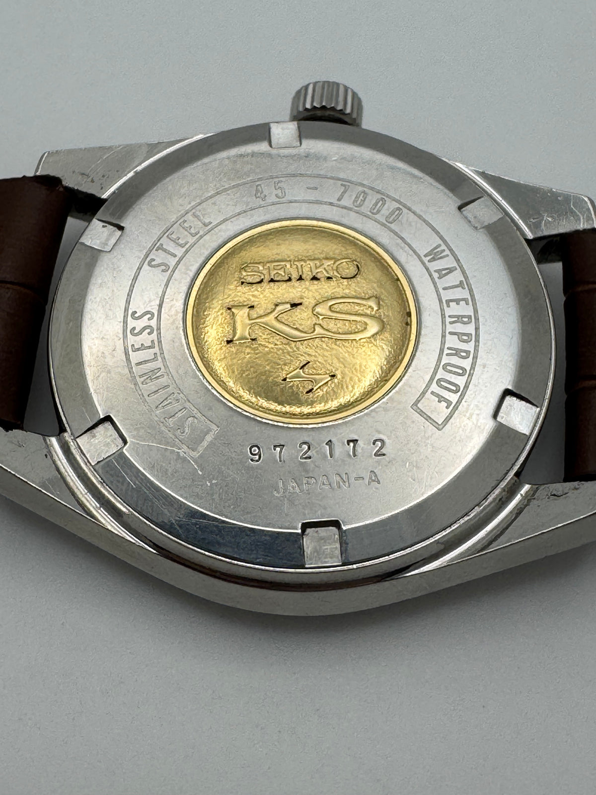 King Seiko Hi-Beat Ref. 4502-7000 – July 1969 – Daini Seikosha – with caseback medallion – serviced