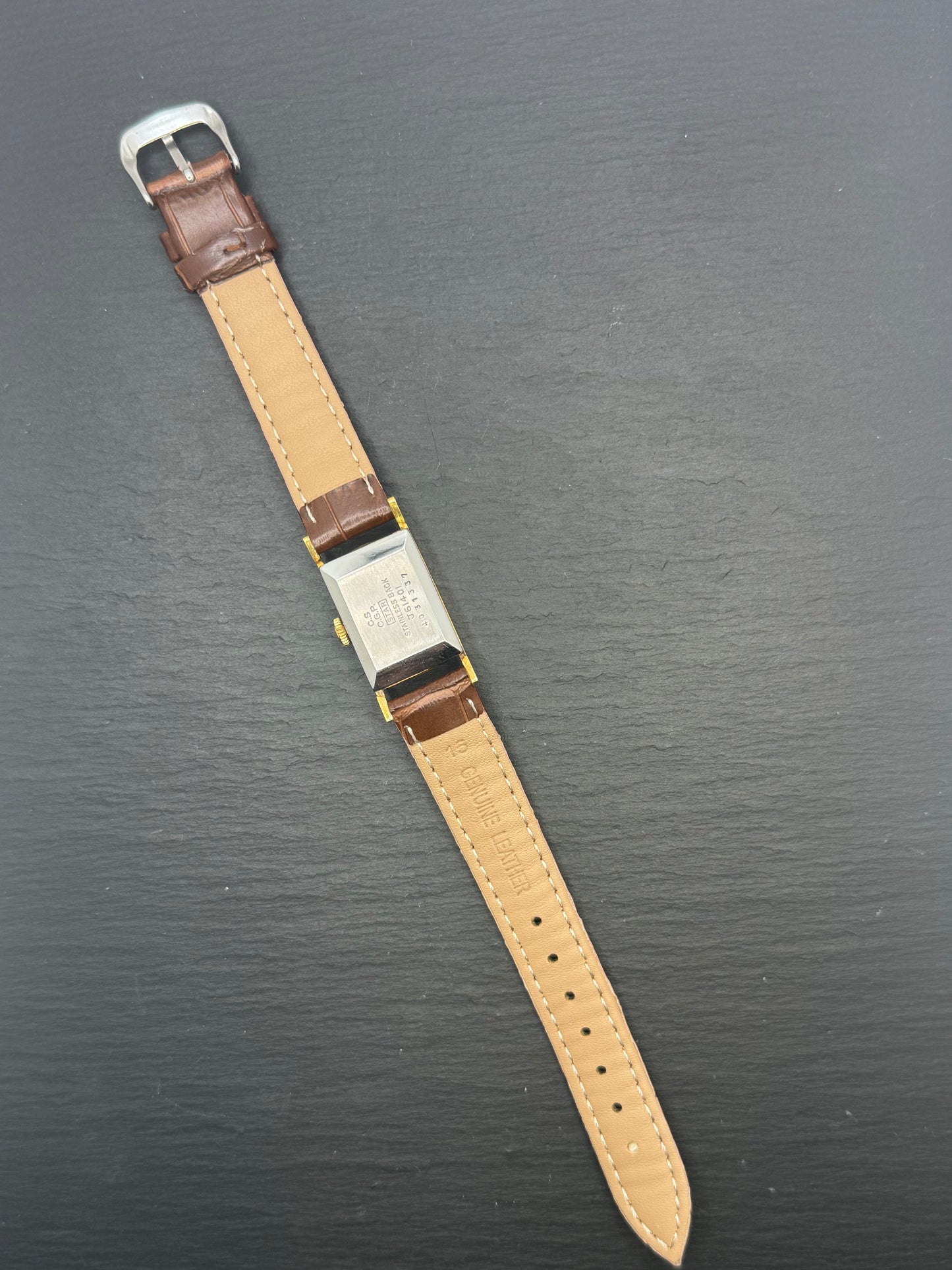 Citizen Heli J61401 (März 1964) – Tank-Style Damenuhr – vergoldet – frisch revidiert