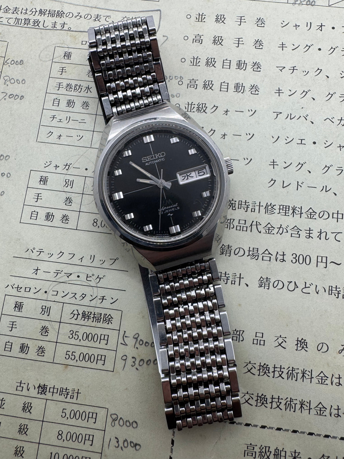 Seiko Lord Matic Special 5206-6120 – Hi-Beat – Février 1973 – cadran noir – fraîchement révisée