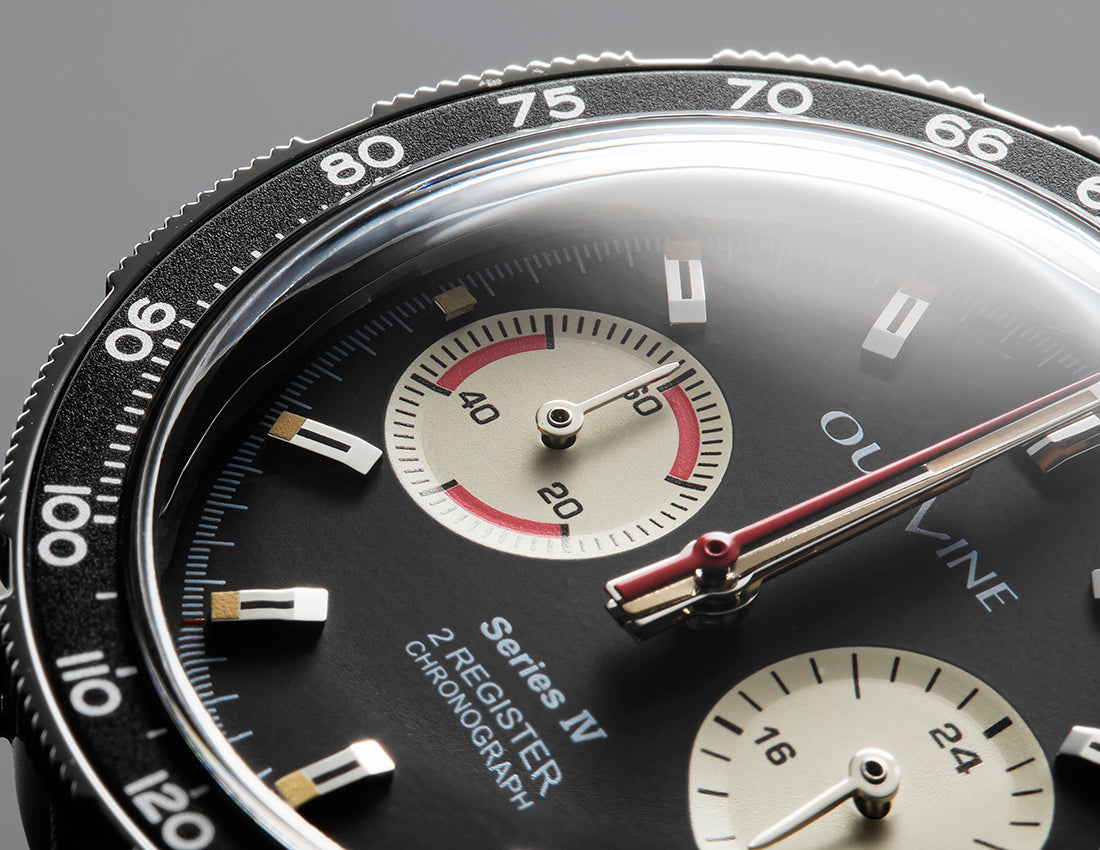 OUTLINE Chronographe à 2 compteurs Série IV « Panda inversé »