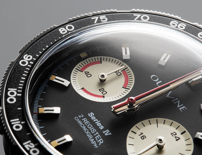 OUTLINE Chronographe à 2 compteurs Série IV « Panda inversé »