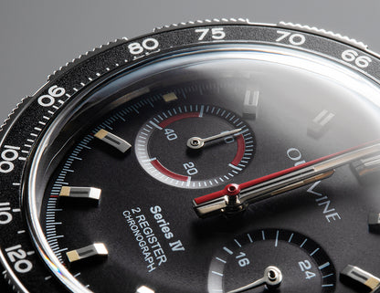 OUTLINE Chronographe à 2 compteurs Série IV « NOIR »