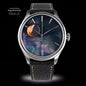 WANCHER Dream Moonphase Kaguya SUIGETSU Tsukimi – Limited Edition mit Vario-Lederband, Frontansicht