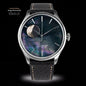 WANCHER Dream Moonphase Kaguya SUIGETSU – Limited Edition mit Vario-Lederband, Frontansicht