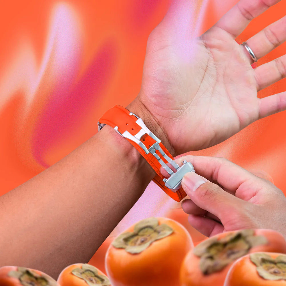 WANCHER FKM-Rubberstrap mit Butterfly-Schließe – 21 mm