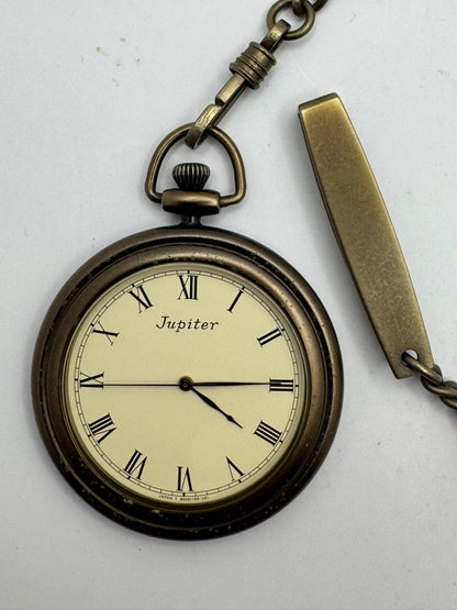 Orient Jupiter Taschenuhr Ref. B05210-00 BJ Quarz – bronzefarbene Ausführung mit originaler Kette