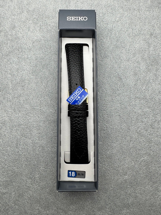 Seiko JDM Armband DAE4R 18 mm (18-15) – Schrumpfleder, schwarz (JDM)