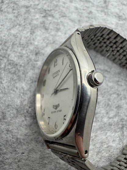 Citizen Seven Star Quartz – October 1983 – All-steel case with wing logo – Ref. 4-140427