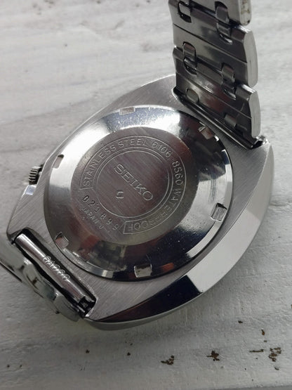 Seiko 5 Sports 6106-8560 – Feb. 1970 – blaues Dial, Originalband, revidiert