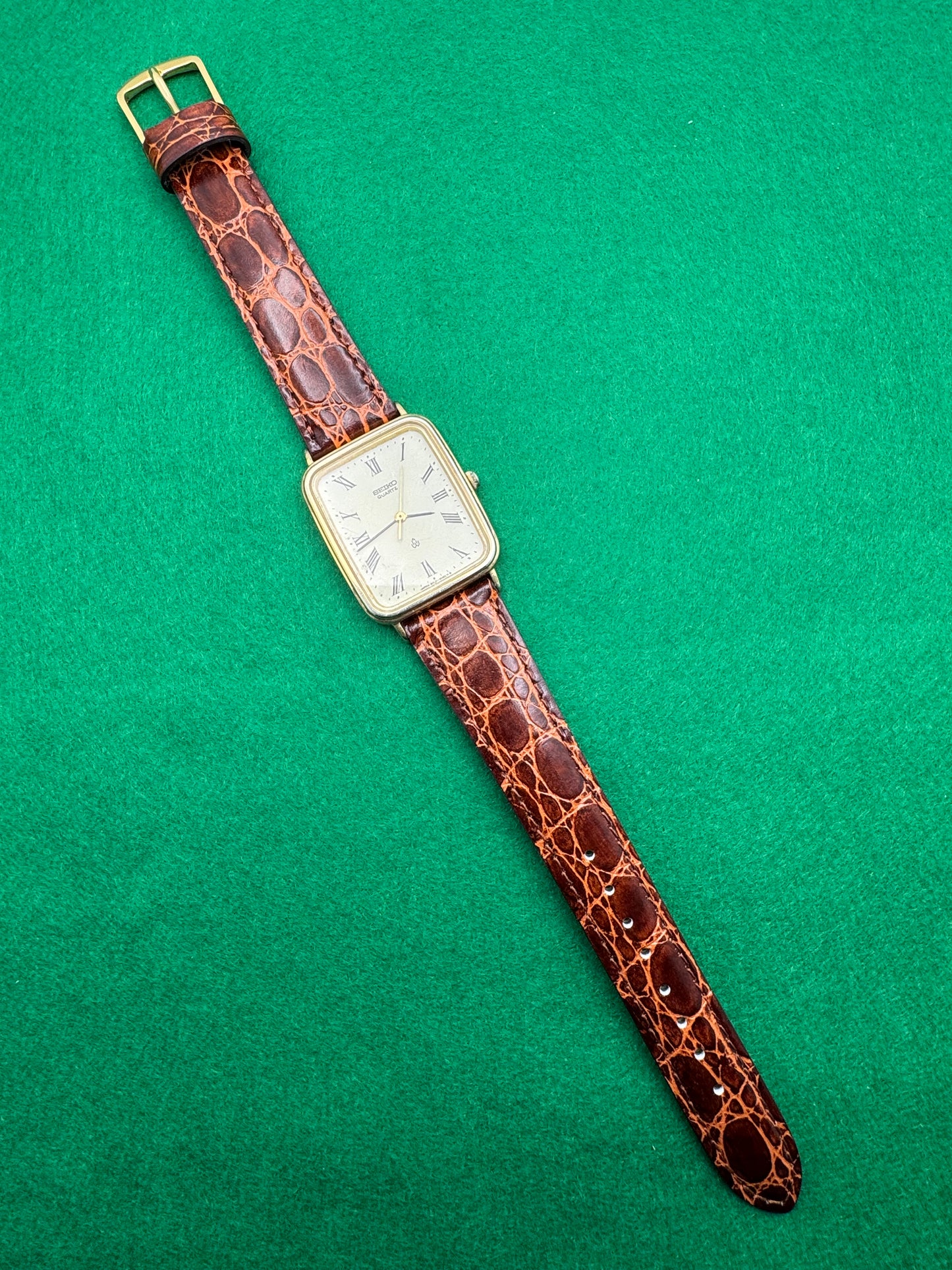 Seiko Quarz 6431-5090 – Rechteckige Dresswatch der frühen 1980er Jahre (Januar 1981)