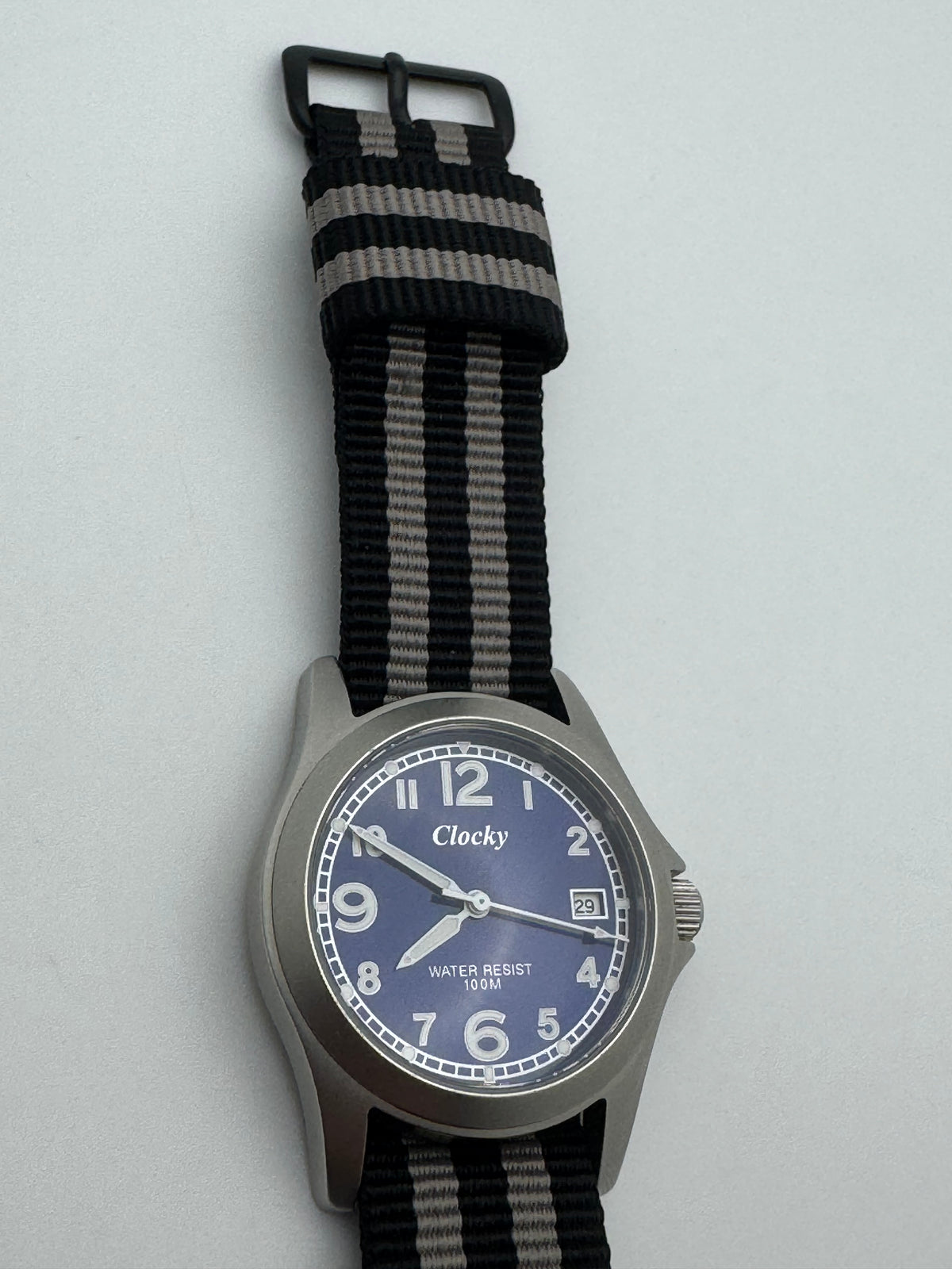 Clocky KY020M – blue dial, 10 BAR, stainless steel – compact 33.1mm – revised 2026