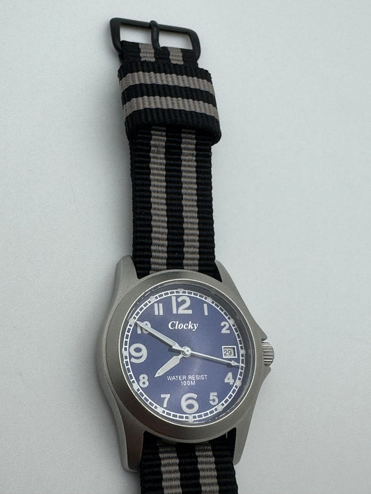 Clocky KY020M – blue dial, 10 BAR, stainless steel – compact 33.1mm – revised 2026