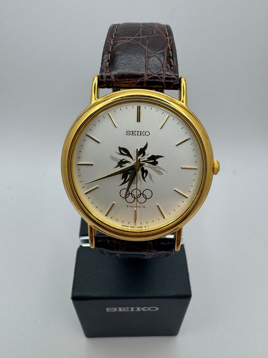 Seiko Nagano Olympic Commemorative Watch 1998 – Ref. 7N21-8A00 – Olympic Rings Dial – produziert Oktober 1997