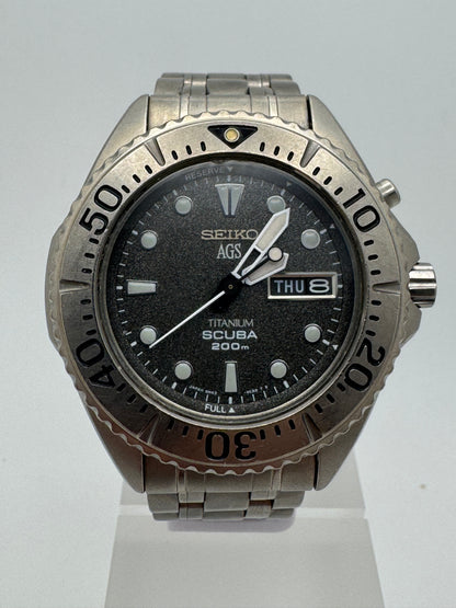 Seiko AGS Titanium Scuba 200 m – Réf. 5M43-0B70 – avril 1996 – fraîchement révisée