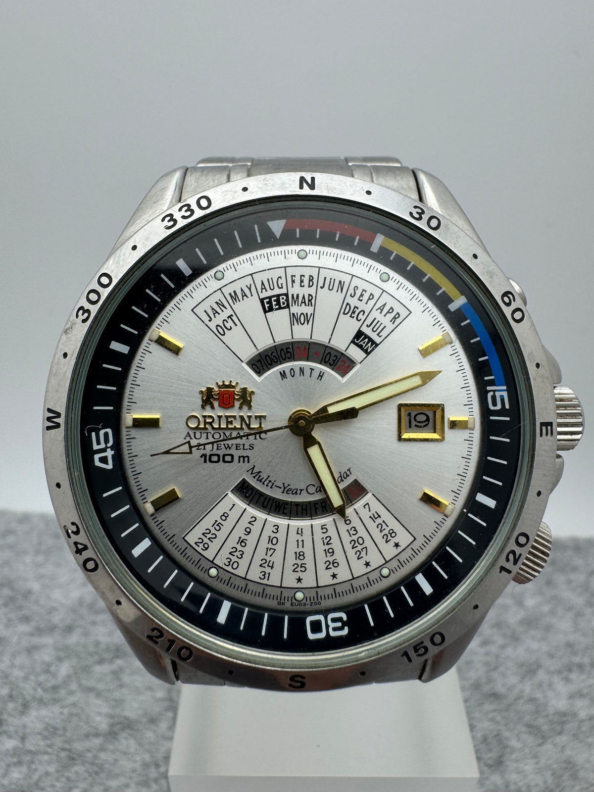 Orient Multi-Year Calendar 100 m – JDM - Automatic with Compass Bezel – 2000s - approx. 44 mm